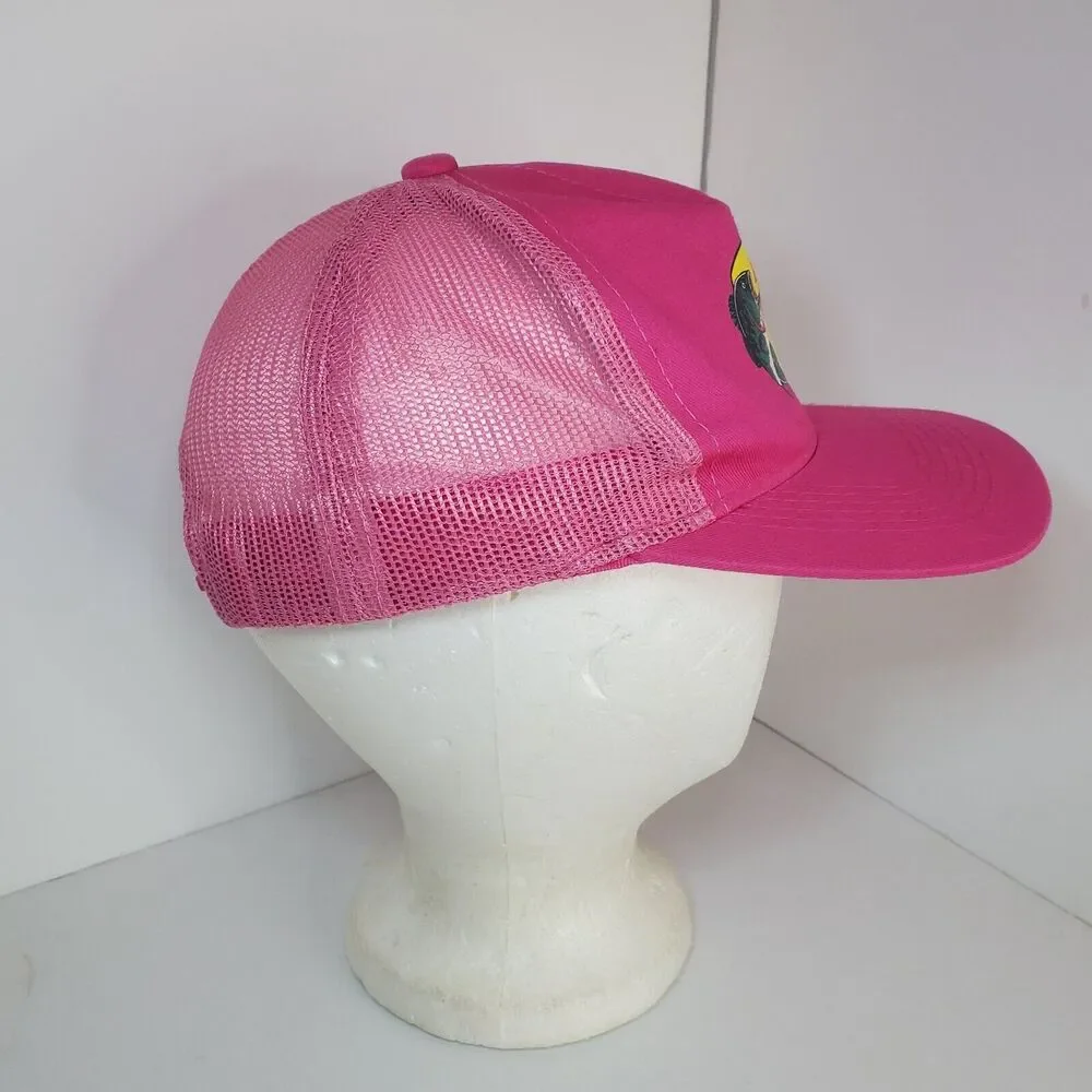 Bass Pro Shops Girls Pink Hat Outdoor Fishing Baseball Trucker Mesh Cap SnapBack